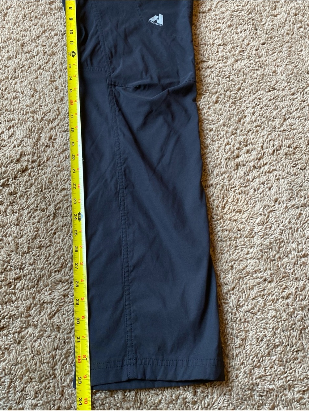 Eddie Bauer First Ascent Guide Pro Pants Mens 32x34 Black Outdoor Hiking Tech - Picture 6 of 10